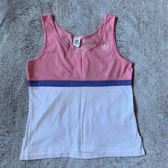 Adidas Retro Pink, Purple and White Tank - Picture 3 of 8